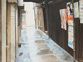 この路地を抜けて